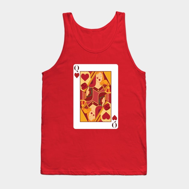 Queen of Hearts Playing Card Tank Top by Woah_Jonny